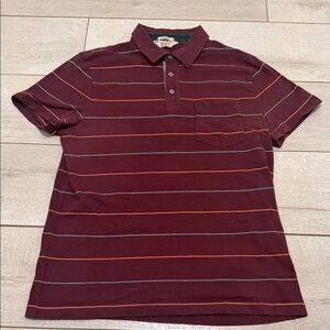Original Penguin Maroon Polo with Stripes